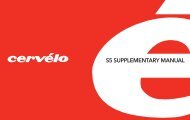 Cervélo S5 Supplementary Manual - Cervelo Cycles