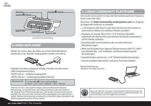 scala rider G9x Bedienungsanleitung DE - Cardo Systems, Inc