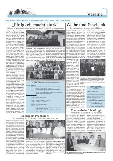 Vereine - Dorfzeitung Seeshaupt