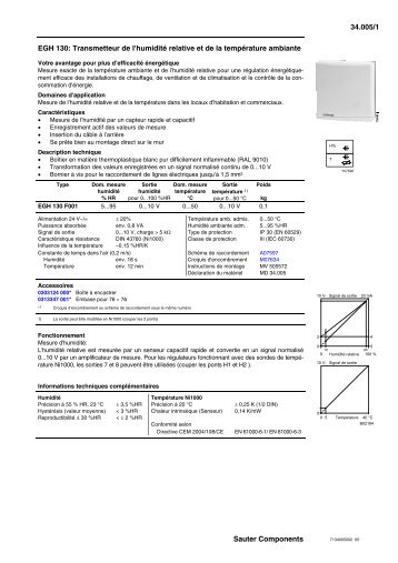 EGH 130 - sauter-controls.com sauter-controls.com