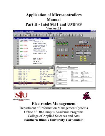 Application of Microcontrollers Manual Part II - Intel 8051 and UMPS ...