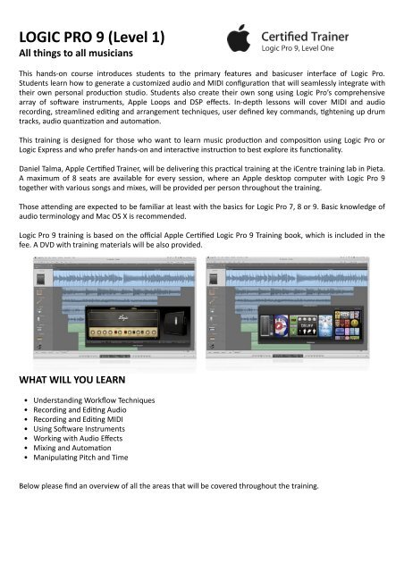 recording with logic pro 8