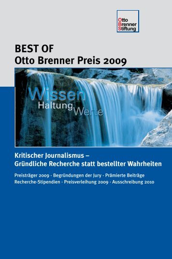 BEST OF Otto Brenner Preis 2009 - Otto Brenner Shop