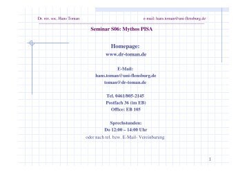 Seminar S06: Mythos PISA