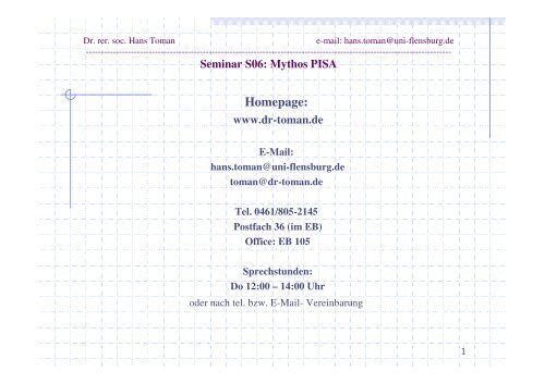 Seminar S06: Mythos PISA