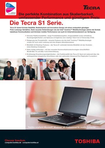 Die Tecra S1 Serie. - Toshiba