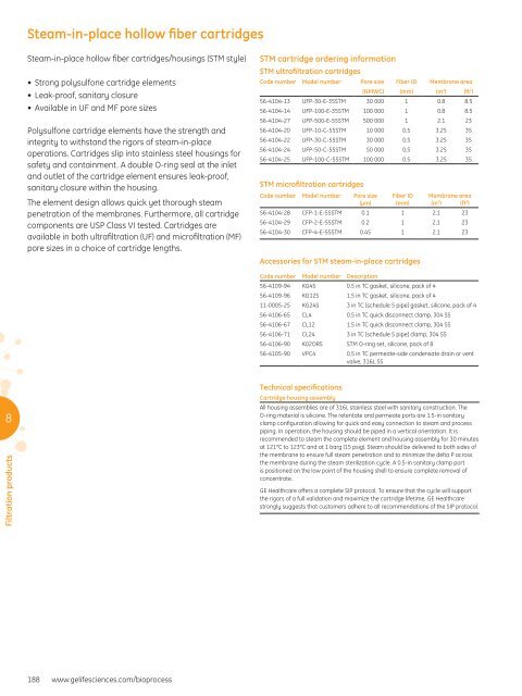BioProcess Product Guide - GE Healthcare Life Sciences