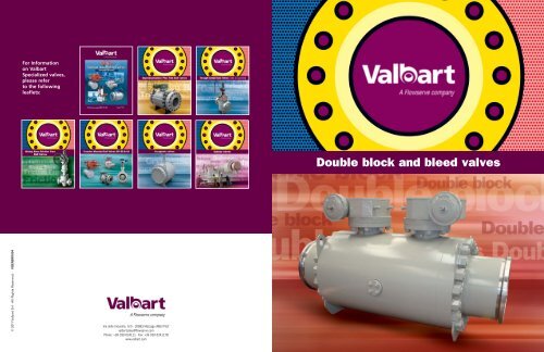 Double Block And Bleed valves