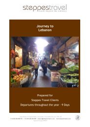 detailed itinerary - Steppes Travel