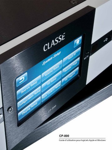 CP-800, Guide d'utilisation pour logiciels Apple et ... - ClassÃ© Audio