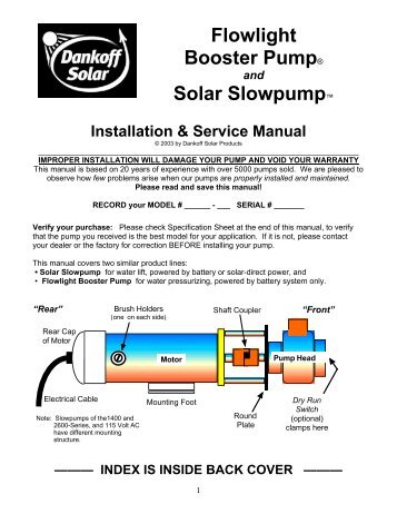 Conergy Slowpump Manual - Energy Matters