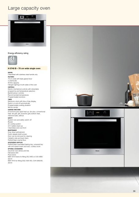 Built-in Appliances Experience the Miele difference - Euro Appliances