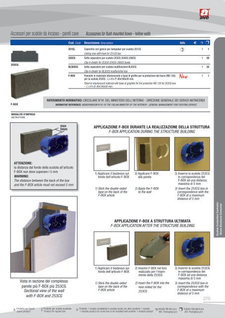 Scatole per pareti in muratura - blu RAL 5017 Boxes for ... - Somef