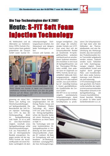 S-FIT Soft Foam Injection Technologie - Ceracon