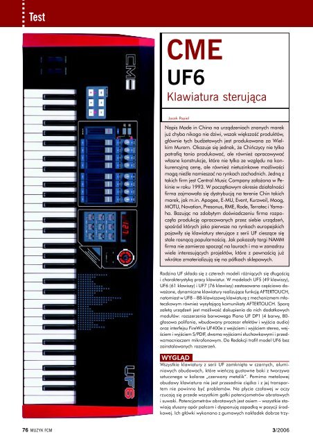 CME UF6 Muzyk marzec 2006 - Audiostacja