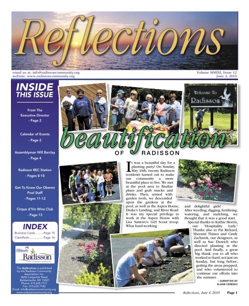 Reflections June 4.indd Radisson Community Association