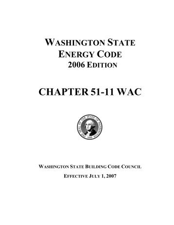 2006 Washington State Energy Code - Resource.Org