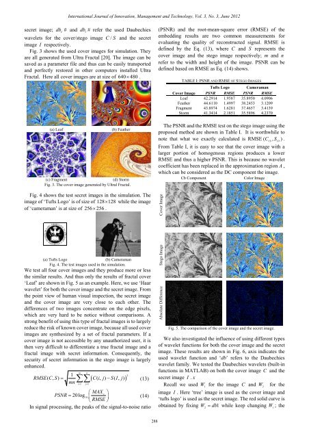 Image Steganography Scheme using Chaos and Fractals with ... - ijimt