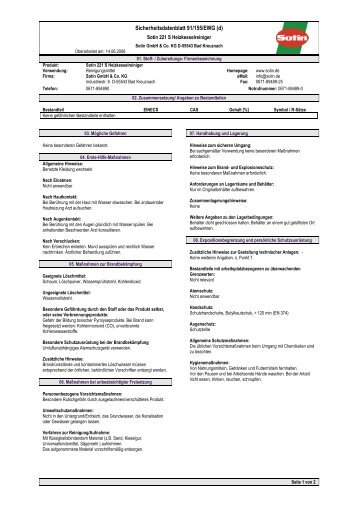 Sicherheitsdatenblatt 91/155/EWG (d) - Gustav Ress Gmbh & Co. KG