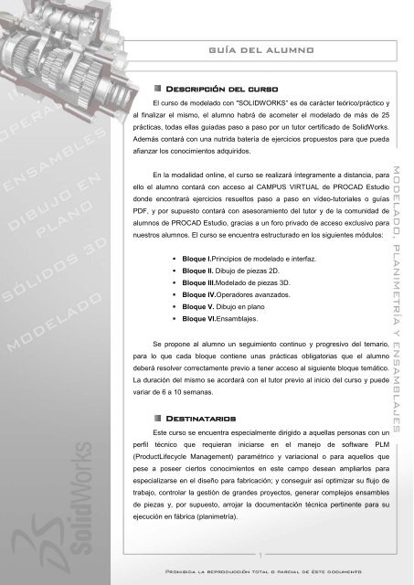 Curso Online Básico de CAD con "SolidWorks"