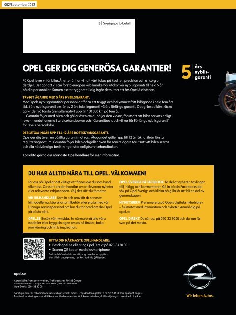 Nu fyller vi 150 Ã¥r. - Opel