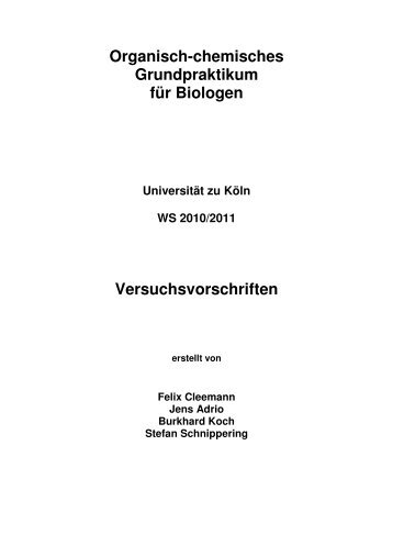 aktuelles Praktikumsskript als pdf - Organische Chemie - UniversitÃ¤t ...