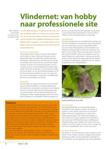 Vlindernet: van hobby naar professionele site