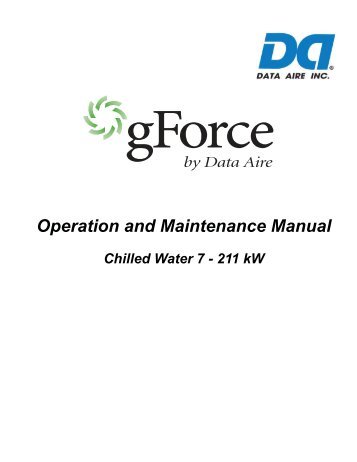 Operation and Maintenance Manual - gForce Chilled ... - Data Aire