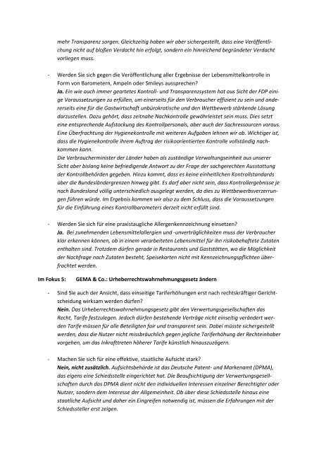 Antwort FDP als PDF - DEHOGA Bundesverband