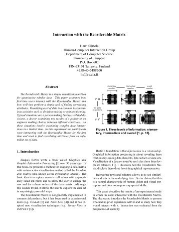 Interaction with the Reorderable Matrix