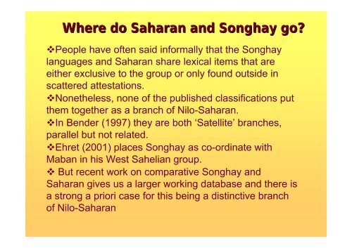 The Saharan-Songhay subgroup of Nilo-Saharan - Roger Blench