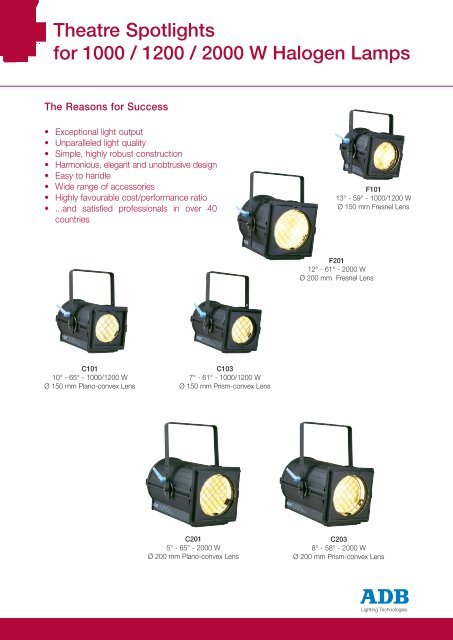 europe folder - ADB Lighting Technologies