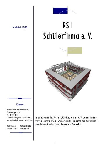 Infobrief Dezember 10 (PDF) - RS 1 Schülerfirma eV