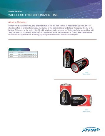 Alkaline Batteries - Primex Wireless