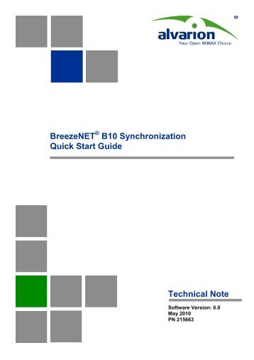 BreezeNET B10 Synchronization QSG