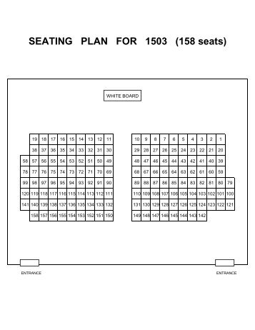 Seating Plan for Lecture Theatres