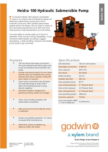 heidra 100 ghpu10 - Godwin Pumps