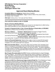 Approved Board Meeting Minutes - Washington Restaurant ...