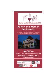 Kultur und Wein in Deidesheim - Kultur- und Weinbotschafter