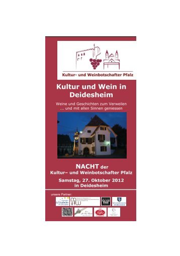 Kultur und Wein in Deidesheim - Kultur- und Weinbotschafter
