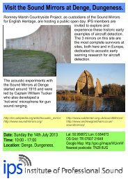 Visit the Sound Mirrors at Denge, Dungeness.