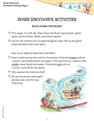 ROSIE RACCOON'S ACTIVITIES - Kane Press