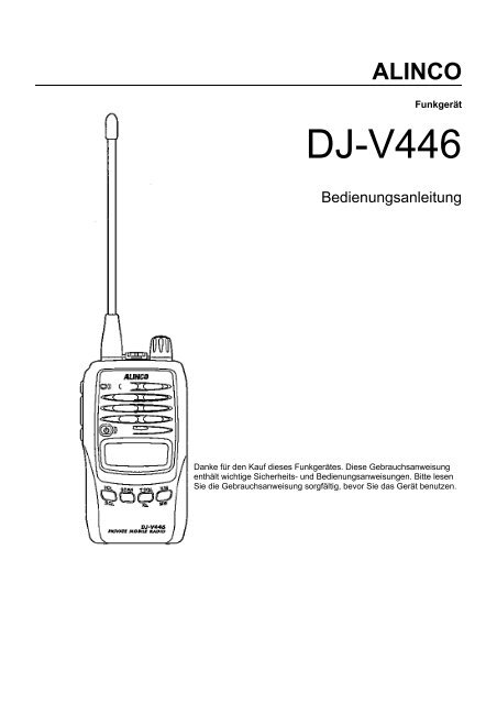 Handbuch Alinco DJ-V446 als pdf-file (Deutsch)