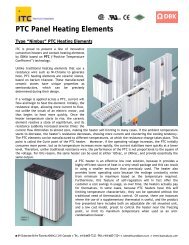 PTC Panel Heating Elements