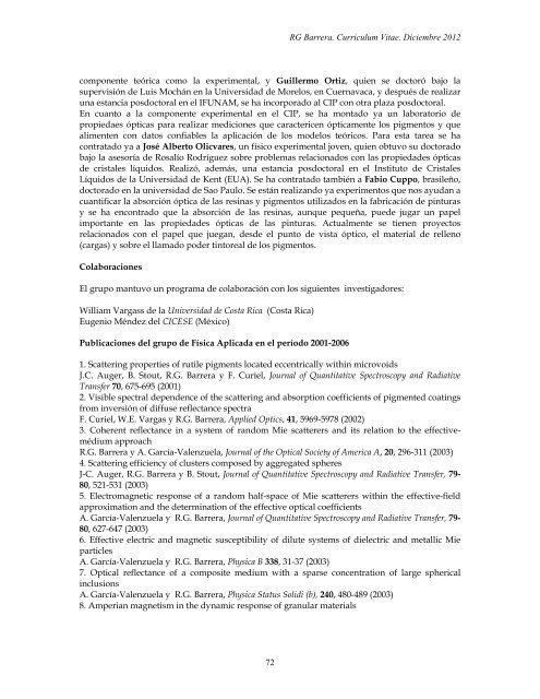 CV - Universidad Nacional AutÃ³noma de MÃ©xico