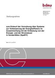 BDEW - Verband der Energie- und Wasserwirtschaft des ...