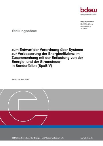 BDEW - Verband der Energie- und Wasserwirtschaft des ...