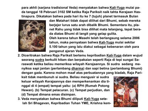 KALI-YUGA JAMAN KEGELAPAN SPIRITUAL