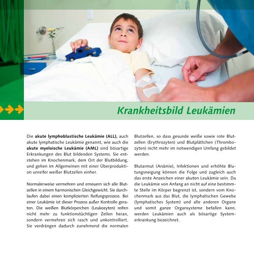 LeukÃ¤mien und Lymphome im Kindesalter - Kinderkrebsstiftung