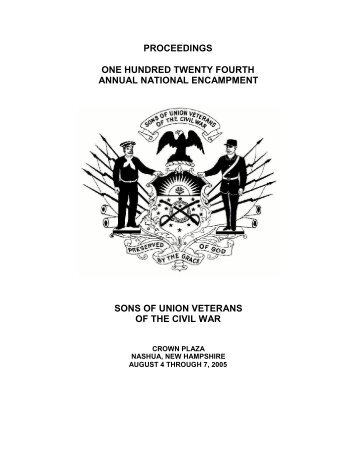 2005 Proceedings - Sons of Union Veterans of the Civil War